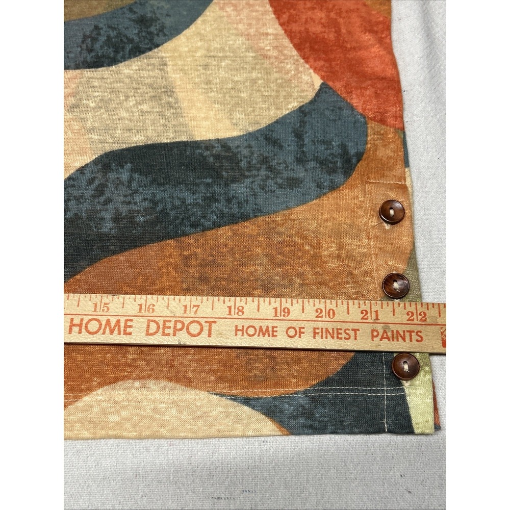 RACHEL ZOE Orange/Multi-Color Short Sleeve 100% LINEN T-Shirt TEE Size M Flowy - Picture 8 of 9